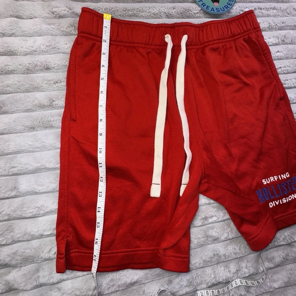 Hollister Shorts Mens‎ Medium Surfing Division Red Lifeguard Varsity Letters
